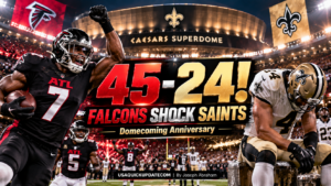 Saints vs Falcons: Stunning 45-24 Loss Spoils Saints’ 20th Anniversary Domecoming